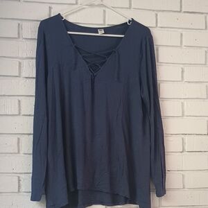 Old Navy Womens Navy Shirt Size Large